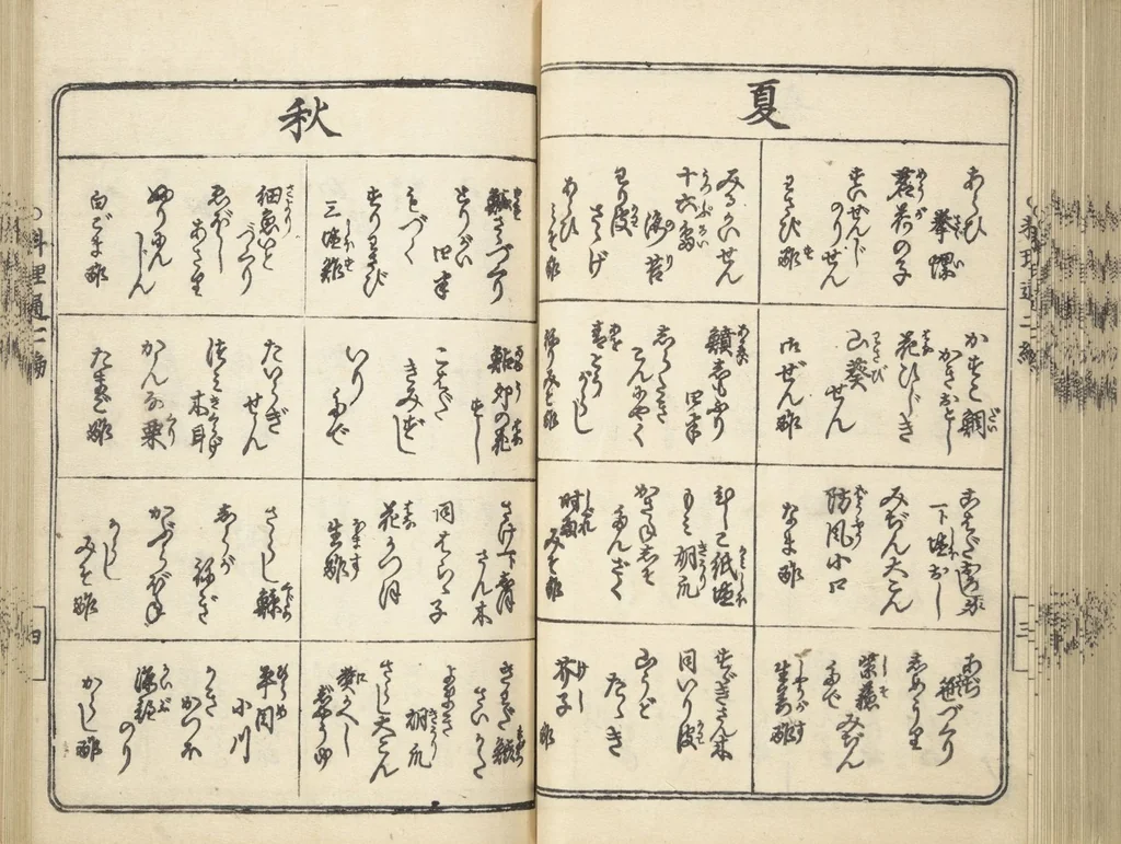 An illustration from Handbook of Fashionable Cuisine for the Epicures of Edo (Edo ryūkō ryōri tsū taizen), 1822, leaf 51