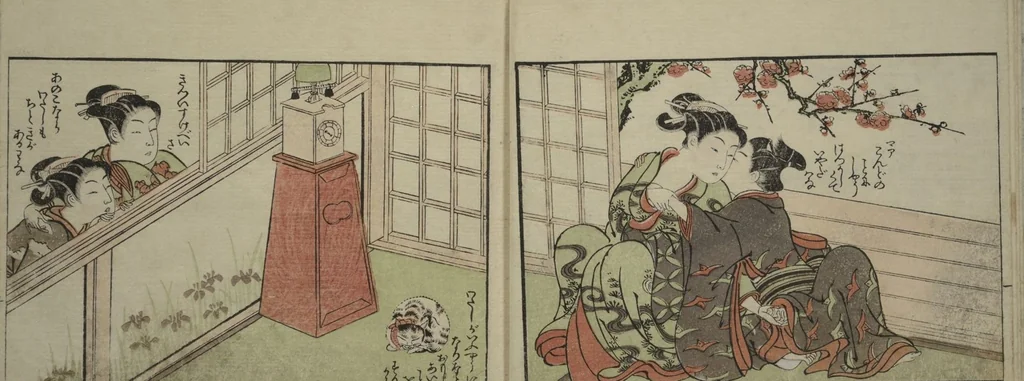 An illustration from Picture Book of the Eternal Pines (Ehon chiyo no matsu), 1767, leaf 6