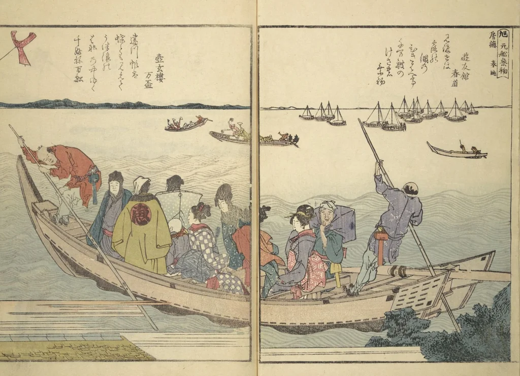 An illustration from Panoramic Views of Both Banks of the Sumida River at a Glance (Ehon Sumidagawa ryōgan ichiran) : [volume 1], 1801, leaf 5