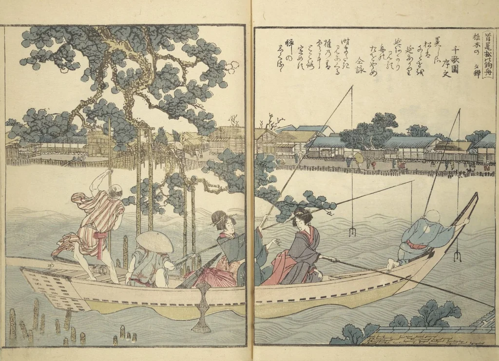 An illustration from Panoramic Views of Both Banks of the Sumida River at a Glance (Ehon Sumidagawa ryōgan ichiran) : [volume 2], 1801, leaf 5