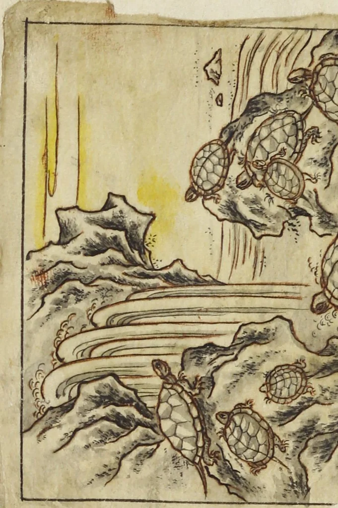 An illustration from Album of Sketches for Lacquer Decoration (Makie 蒔絵), 1850, leaf 51
