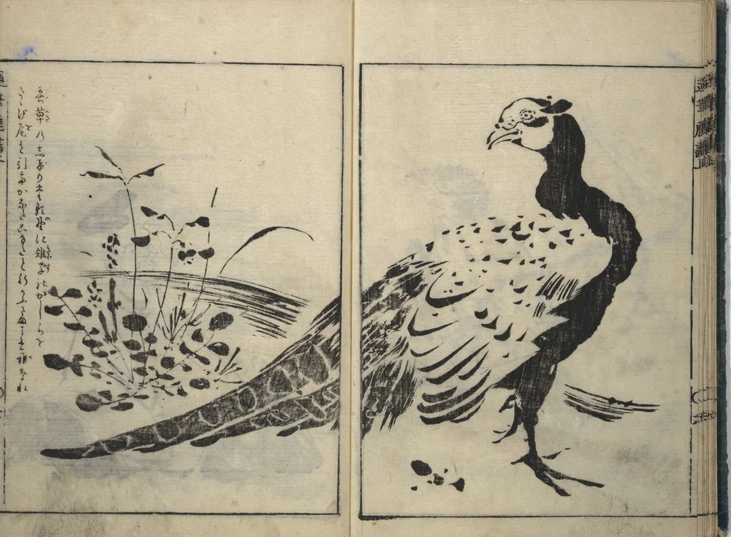 An illustration from The Moving Brush in "Rough" Painting (Unpitsu soga) : [volume 1], 1749, leaf 12