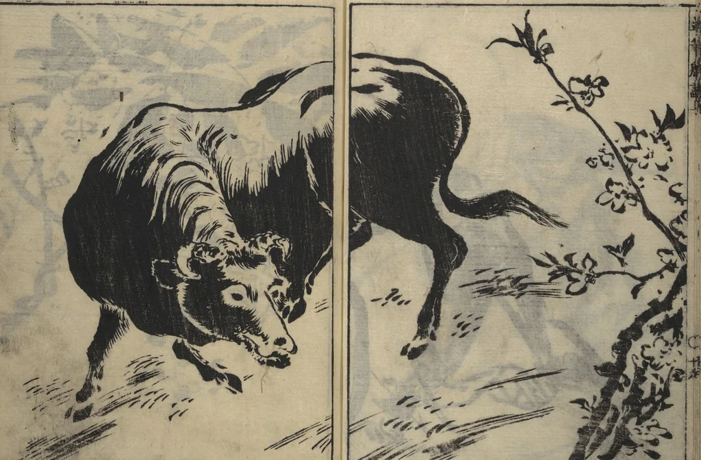 An illustration from The Moving Brush in "Rough" Painting (Unpitsu soga) : [volume 1], 1749, leaf 22