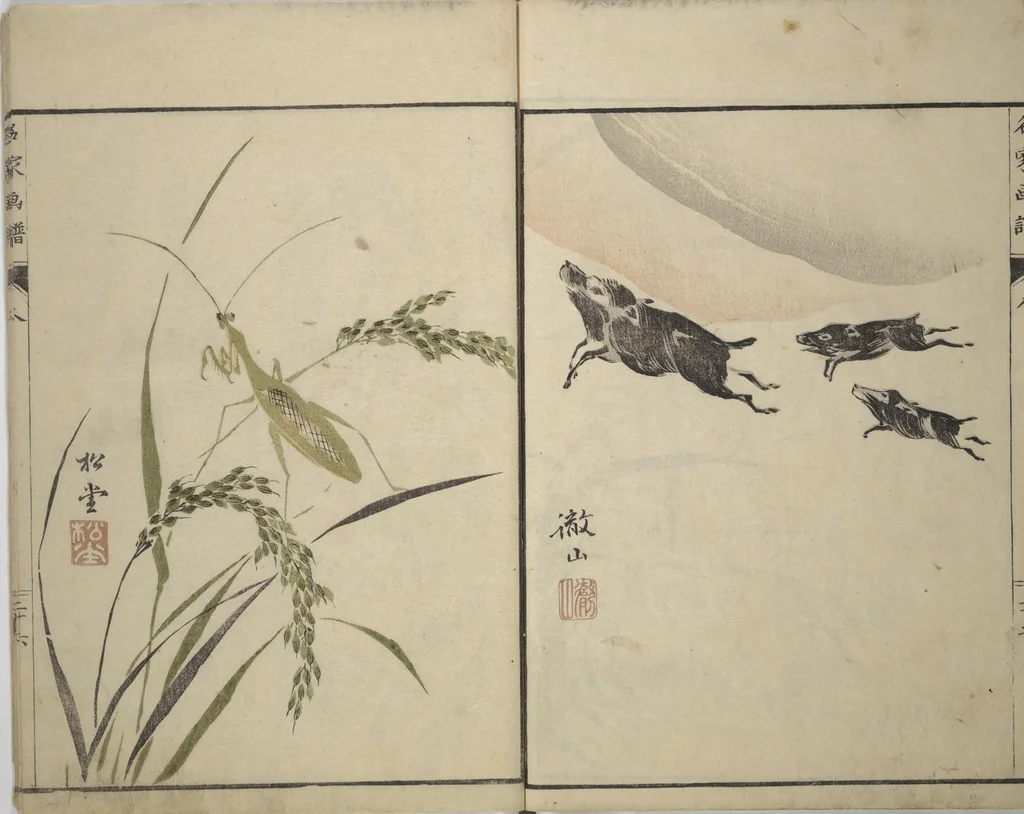 An illustration from Pictures by Famous Artists (Meika gafu) : [volume 3], 1812, leaf 30