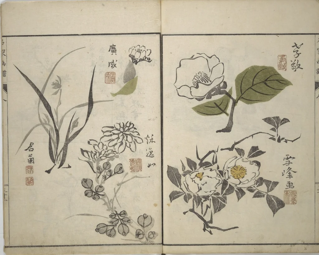 An illustration from Pictures by Famous Artists (Meika gafu) : [volume 3], 1812, leaf 35