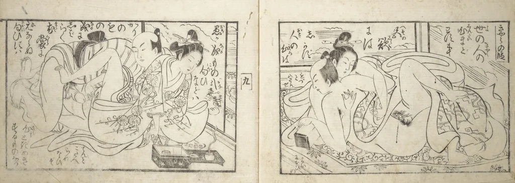 An illustration from Love Poses in the Narabi Hills (Nure sugata narabi no oka) : [volume 1], leaf 11
