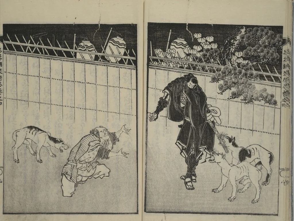 An illustration from Loyal Songs of Itako (Chūkō itakobushi) : [volume 4], 1809, leaf 10