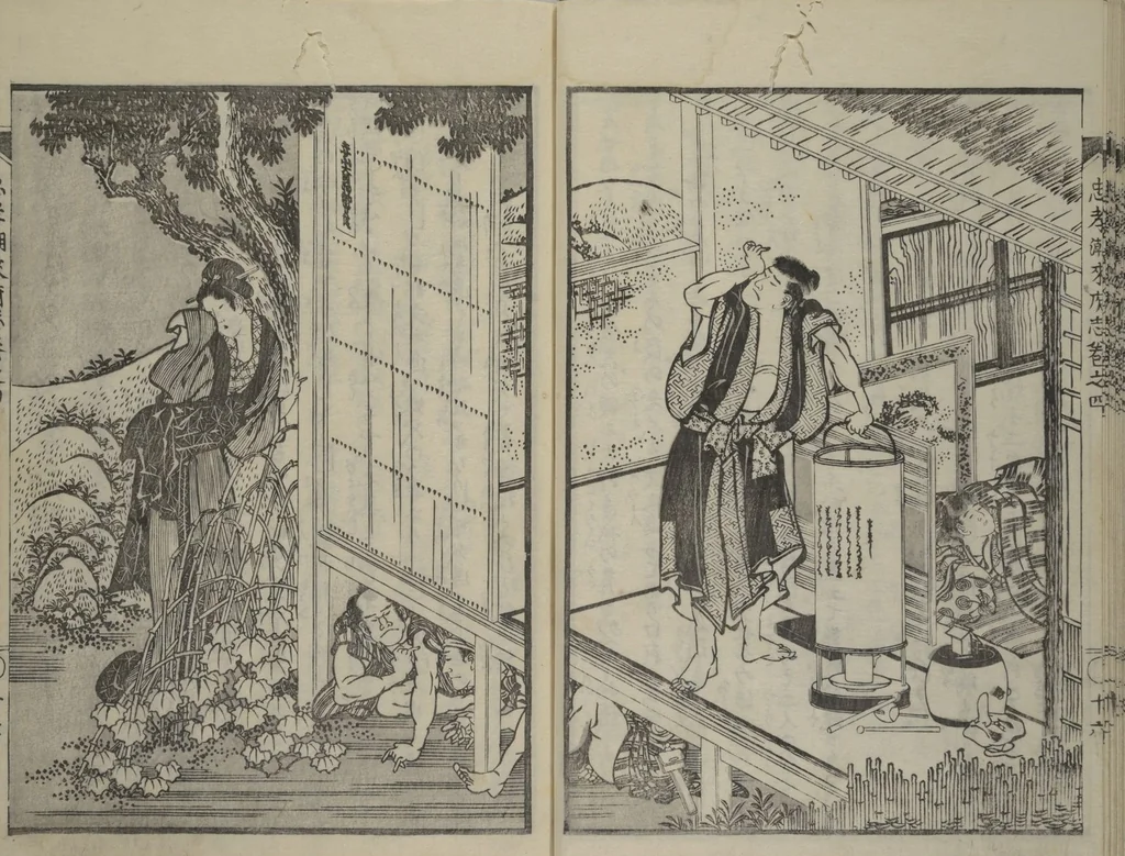 An illustration from Loyal Songs of Itako (Chūkō itakobushi) : [volume 4], 1809, leaf 18