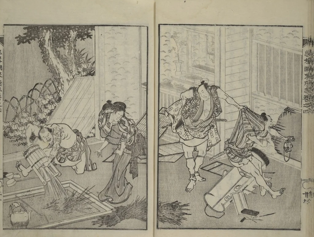 An illustration from Loyal Songs of Itako (Chūkō itakobushi) : [volume 4], 1809, leaf 21