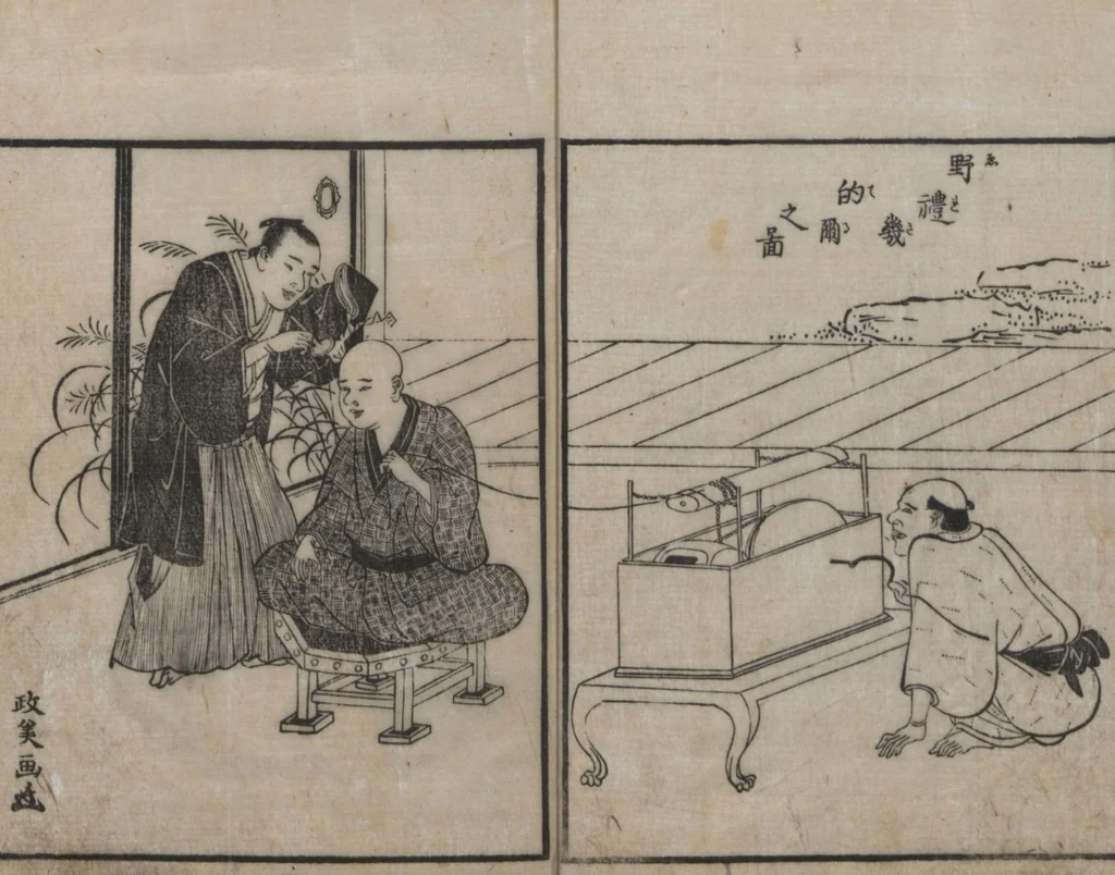 An illustration from Encyclopedia of Western Art (Kōmō zatsuwa 紅毛雑話) : [volume 5], 1787, leaf 6