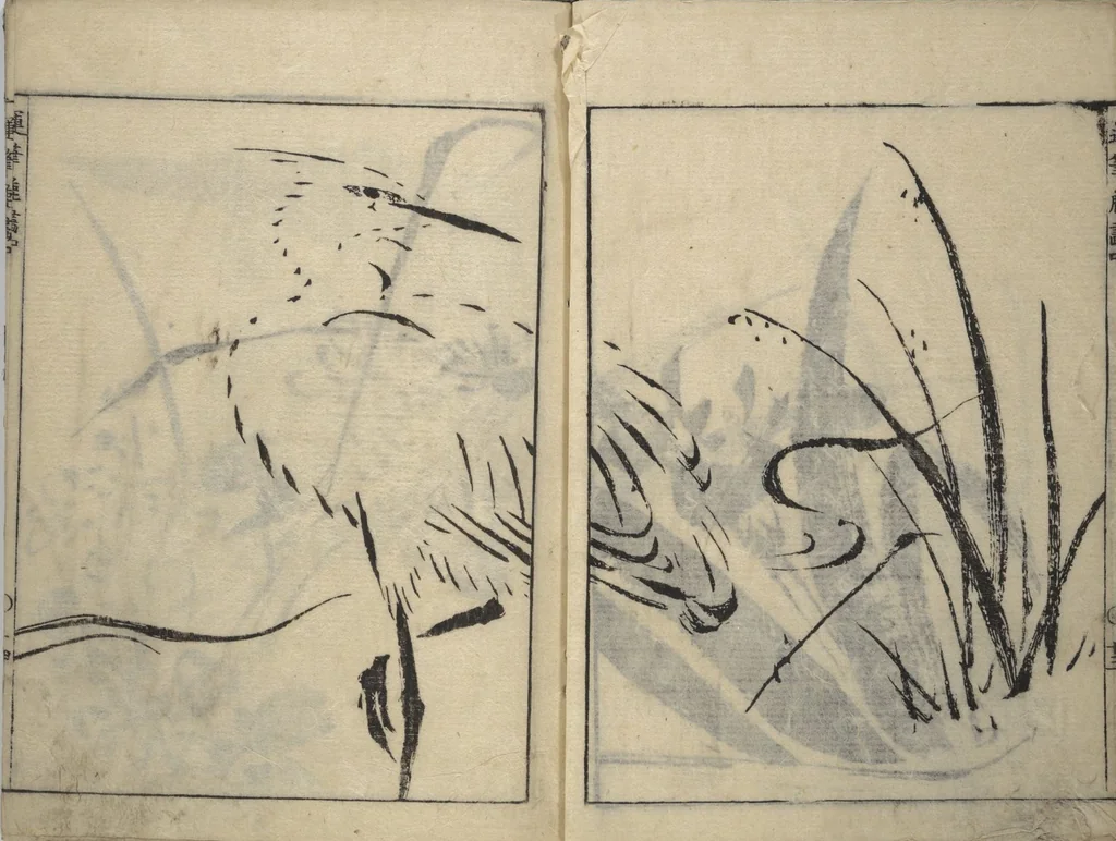 An illustration from The Moving Brush in "Rough" Painting (Unpitsu soga) : [volume 2], 1749, leaf 15