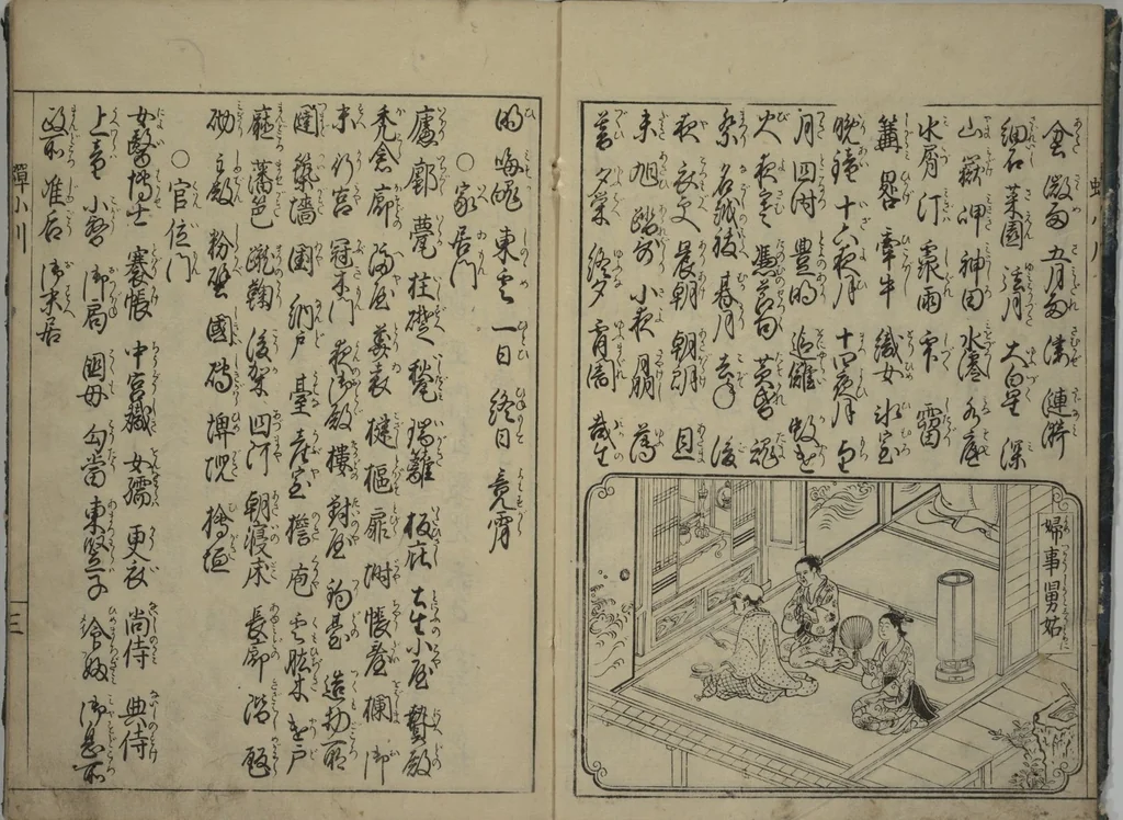 An illustration from The Cicada Stream (Semi no Ogawa) : [volume 1], 1733, leaf 5