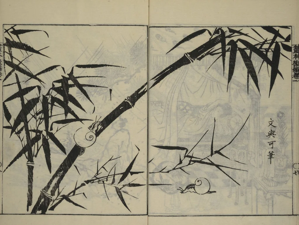 An illustration from A Garden of Celebrated Japanese and Chinese Paintings (Wakan meigaen) : [volume 1], 1750, leaf 13