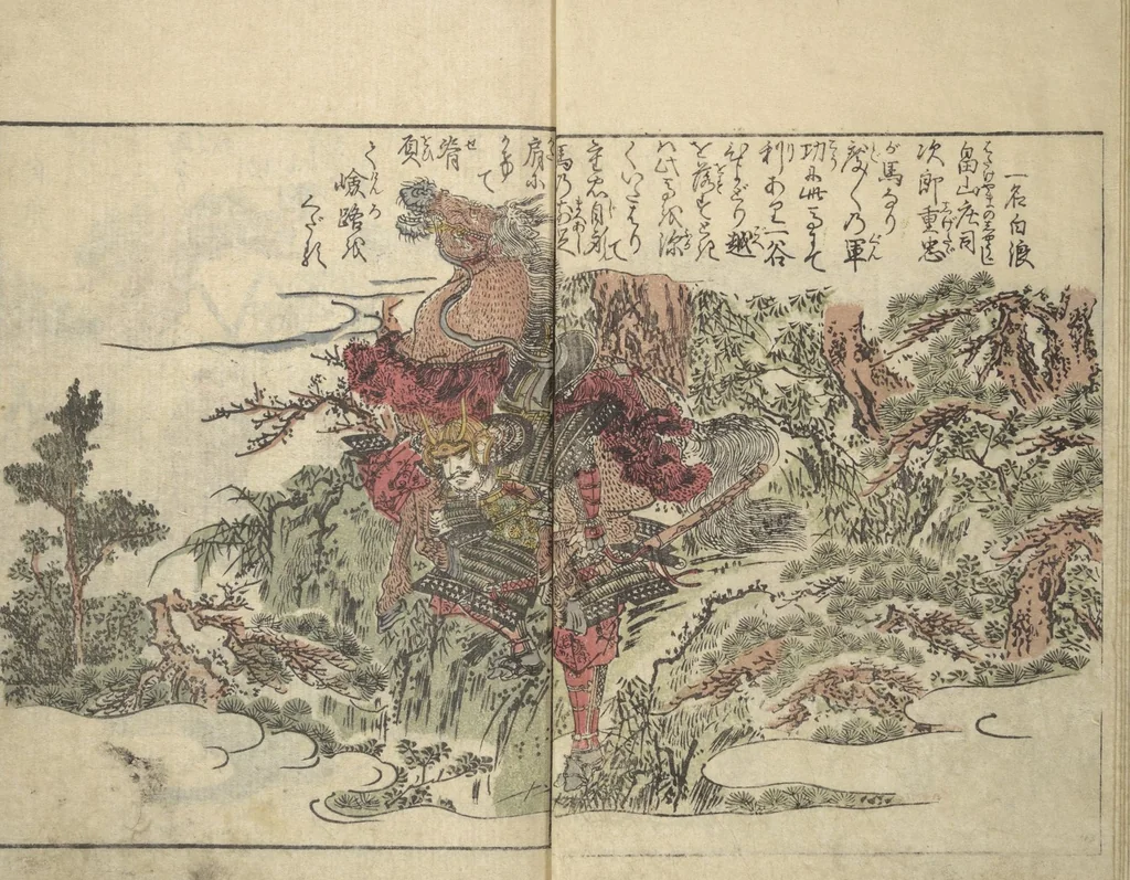 An illustration from Picture Book of the Foot and Peak of the Mountain (Ehon komagatake ) : [volume 1], 1802, leaf 8