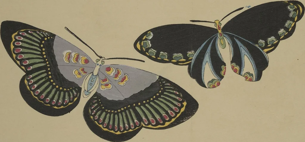 An illustration from A Thousand Butterflies (Chō senshu) : [volume 1], 1903, leaf 10