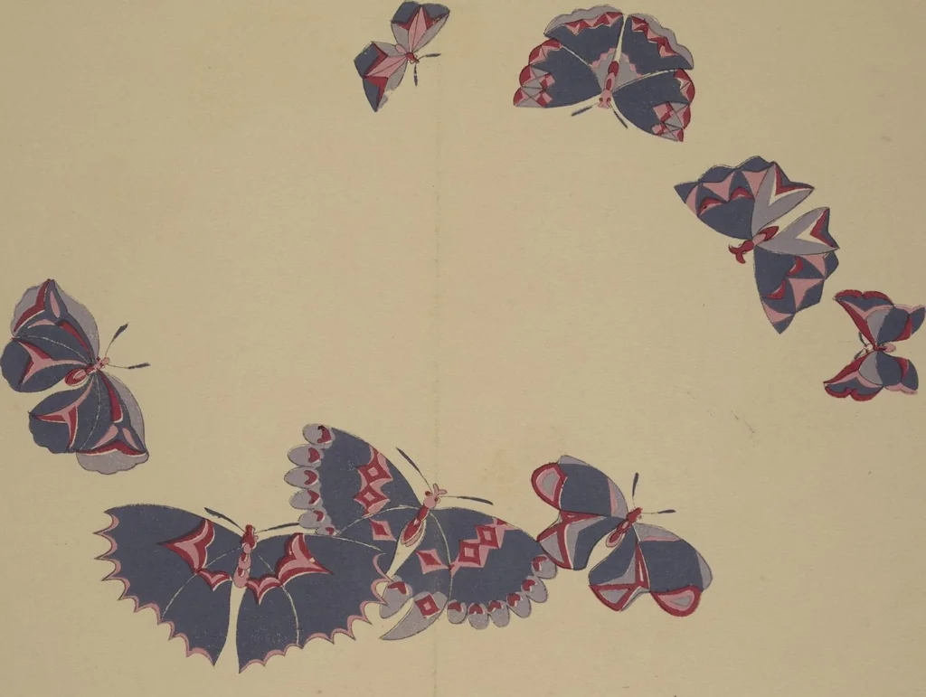 An illustration from A Thousand Butterflies (Chō senshu) : [volume 1], 1903, leaf 11