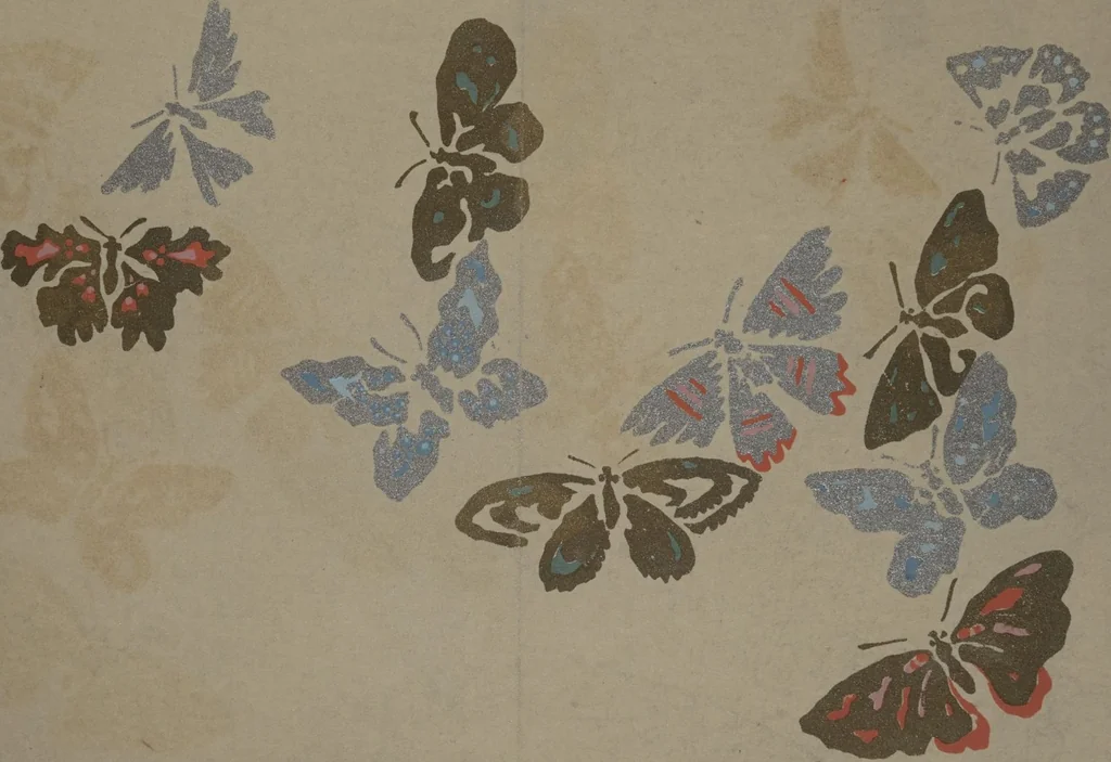 An illustration from A Thousand Butterflies (Chō senshu) : [volume 1], 1903, leaf 13