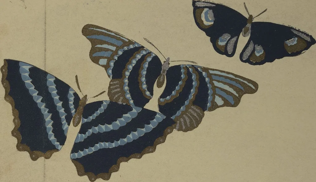 An illustration from A Thousand Butterflies (Chō senshu) : [volume 1], 1903, leaf 15