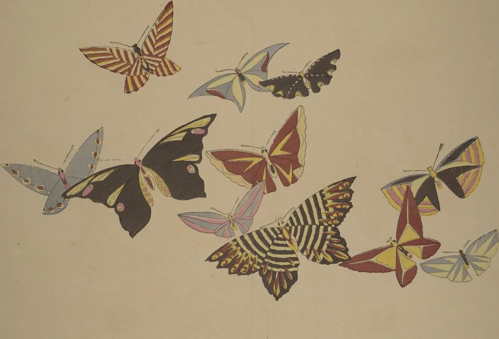 An illustration from A Thousand Butterflies (Chō senshu) : [volume 1], 1903, leaf 16
