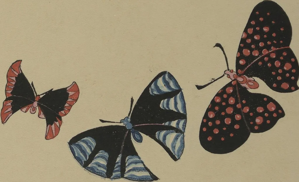 An illustration from A Thousand Butterflies (Chō senshu) : [volume 1], 1903, leaf 17