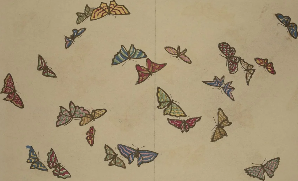 An illustration from A Thousand Butterflies (Chō senshu) : [volume 1], 1903, leaf 25