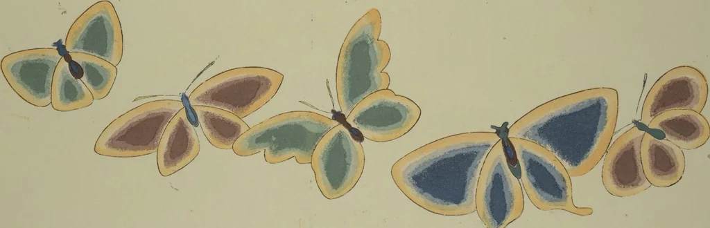 An illustration from A Thousand Butterflies (Chō senshu) : [volume 1], 1903, leaf 28