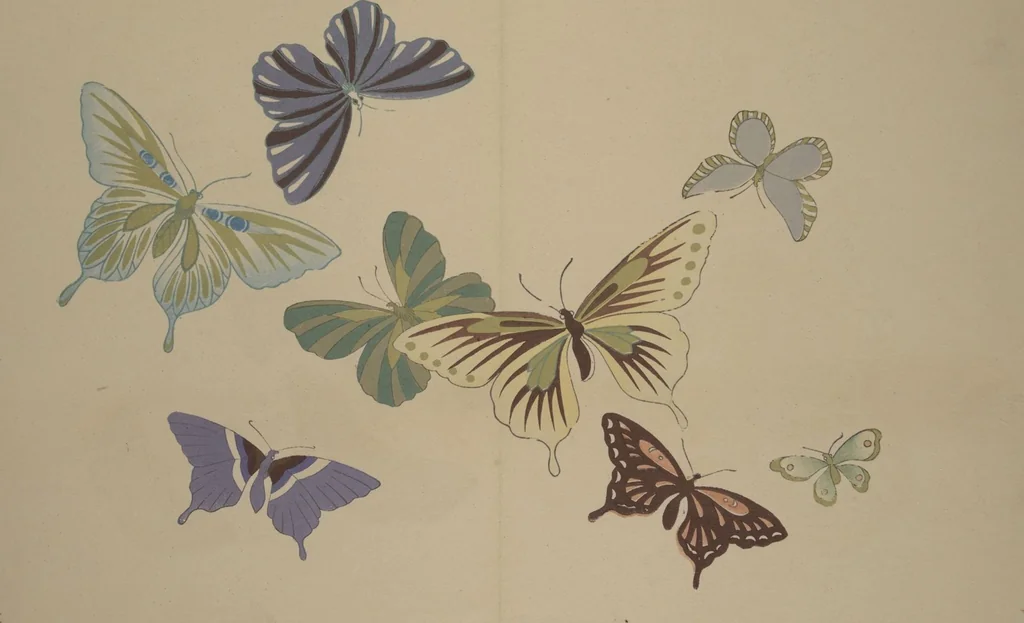 An illustration from A Thousand Butterflies (Chō senshu) : [volume 2], 1903, leaf 20