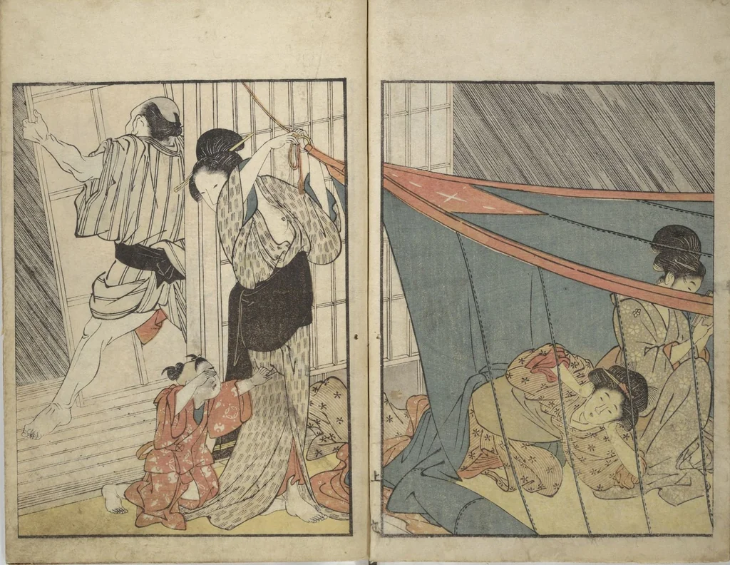 An illustration from Picture Book on Flowers of the Four Seasons (Ehon shiki no hana) : [volume 1], 1801, leaf 10