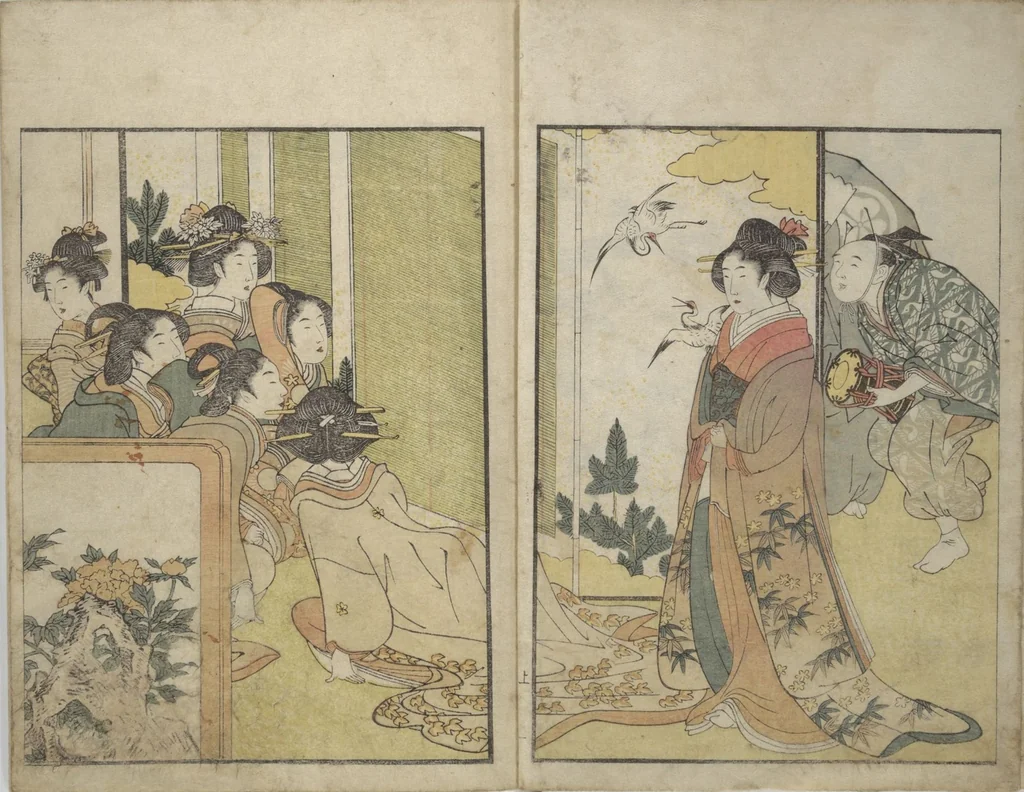An illustration from Picture Book on Flowers of the Four Seasons (Ehon shiki no hana) : [volume 1], 1801, leaf 4