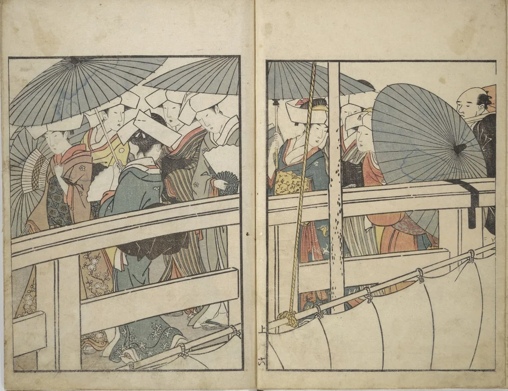 An illustration from Picture Book on Flowers of the Four Seasons (Ehon shiki no hana) : [volume 1], 1801, leaf 9