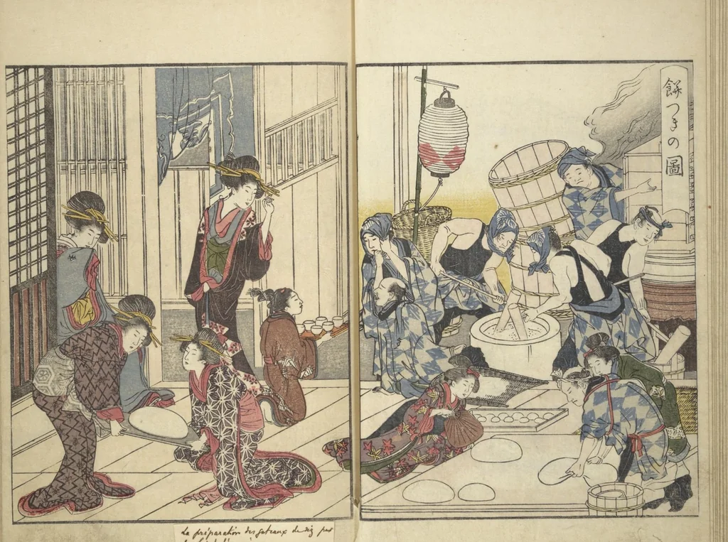 An illustration from Yoshiwara Picture Book of New Year’s Festivities (Seirō ehon nenjū gyōji) : [volume 2], 1804, leaf 10
