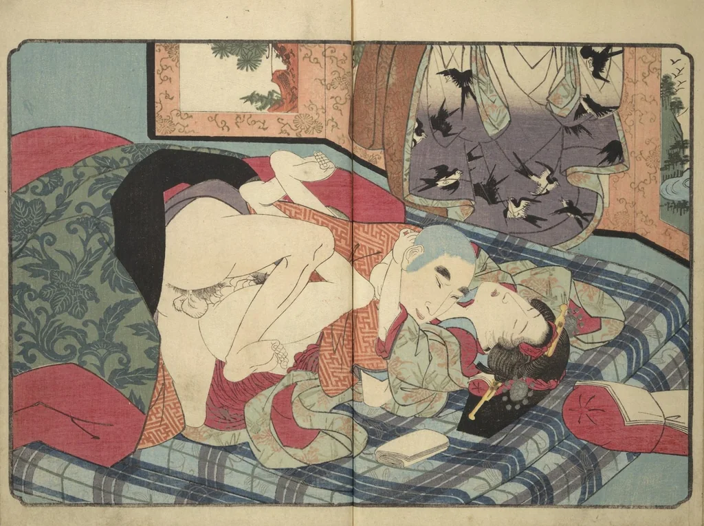 An illustration from Floating Bridge of Heaven (Ama no ukihashi) : [volume 1], 1830, leaf 21