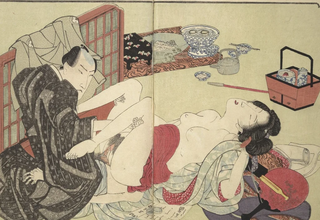 An illustration from Floating Bridge of Heaven (Ama no ukihashi) : [volume 3], 1830, leaf 11