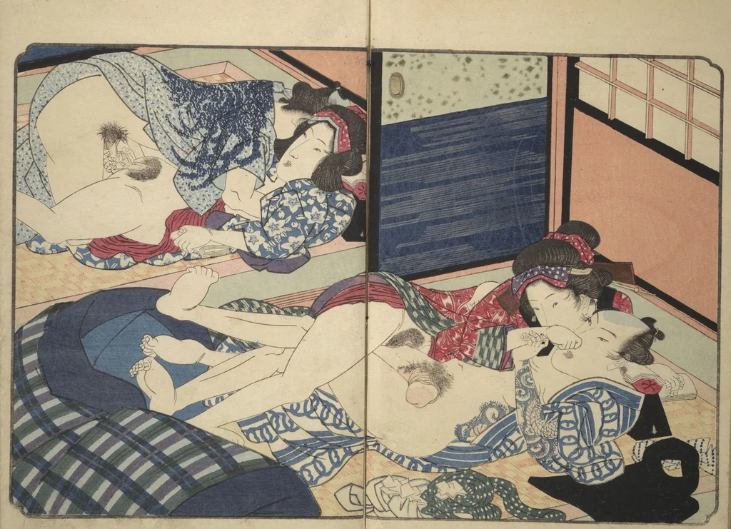 An illustration from Floating Bridge of Heaven (Ama no ukihashi) : [volume 3], 1830, leaf 20