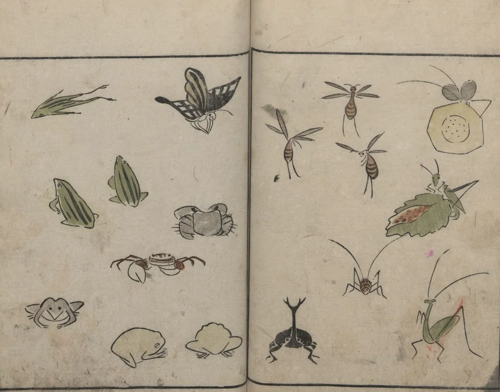 An illustration from Abbreviated Drawing Styles for Birds and Animals (Chōjū ryakuga shiki 鳥獣略画式), 1797, leaf 20