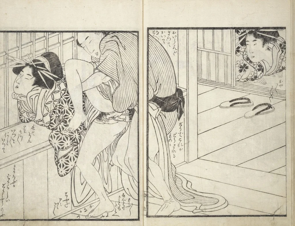 An illustration from Picture Book of the Hitachi Obi (Enpon futahashira) : [volume 2], 1803, leaf 8