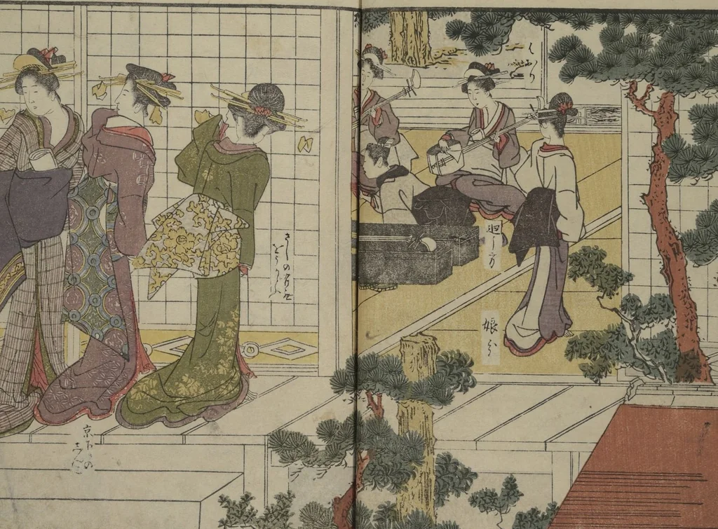 An illustration from Picture Book of Modern Figures of Fashion (Ehon imayō sugata) : [volume 2], 1802, leaf 11