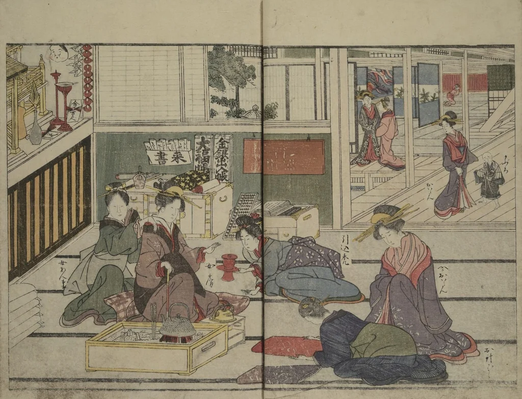 An illustration from Picture Book of Modern Figures of Fashion (Ehon imayō sugata) : [volume 2], 1802, leaf 4