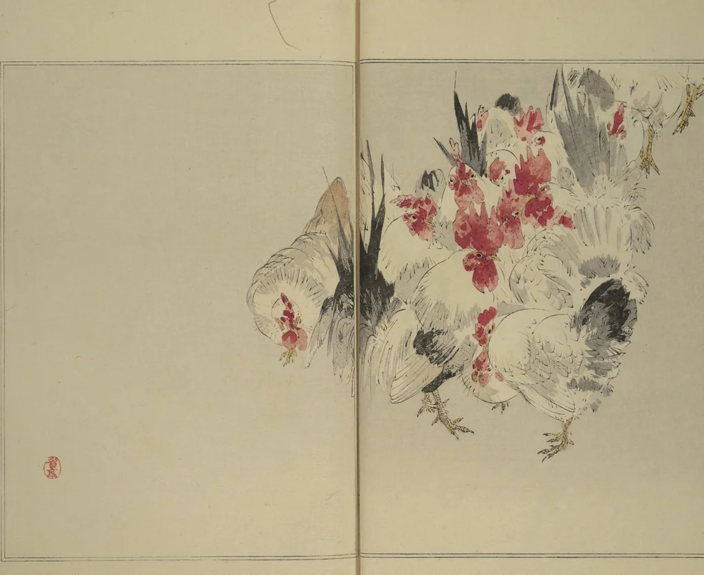An illustration from Picture Album of Birds and Flowers (Seitei Kachō gafu) : [volume 3], 1891, leaf 6