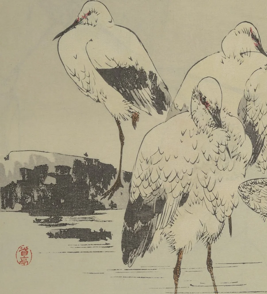 An illustration from Picture Album of Birds and Flowers (Seitei Kachō gafu) : [volume 2], 1890, leaf 23