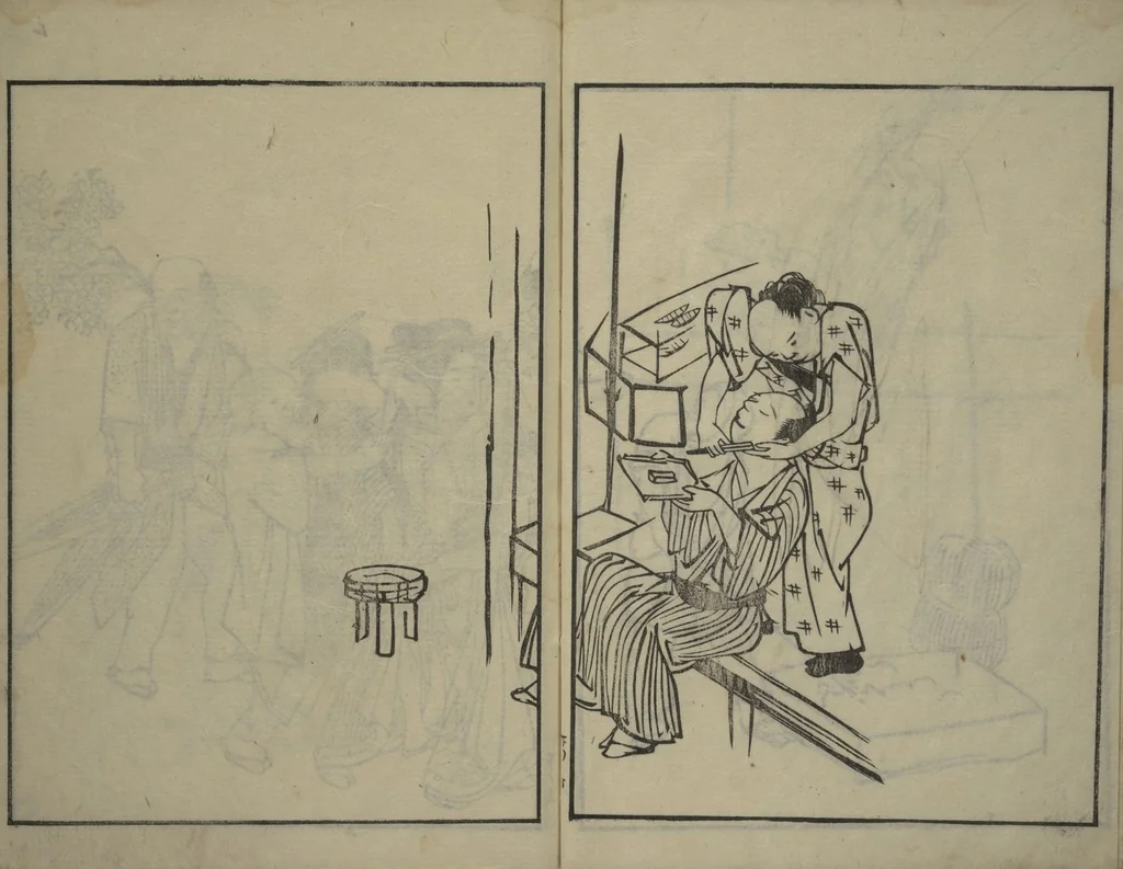 An illustration from People of Yamato (Japan) Picture Album (Yamato jinbutsu gafu) : [volume 3], 1799, leaf 12