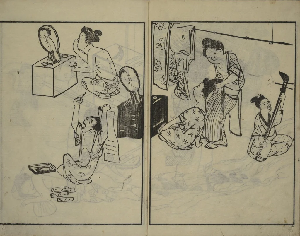An illustration from People of Yamato (Japan) Picture Album (Yamato jinbutsu gafu) : [volume 3], 1799, leaf 7