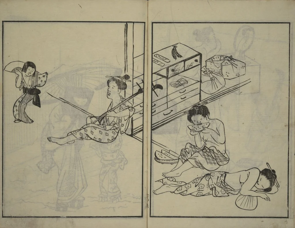 An illustration from People of Yamato (Japan) Picture Album (Yamato jinbutsu gafu) : [volume 3], 1799, leaf 8