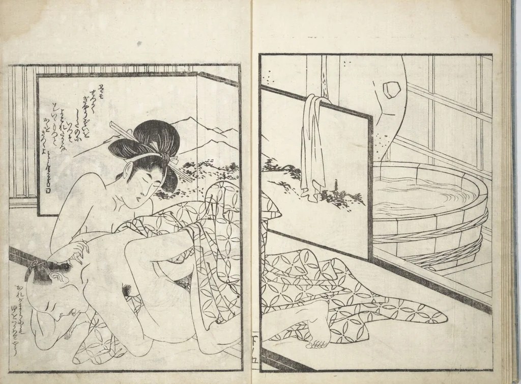 An illustration from Picture Book of the Hitachi Obi (Enpon futahashira) : [volume 3], 1803, leaf 7