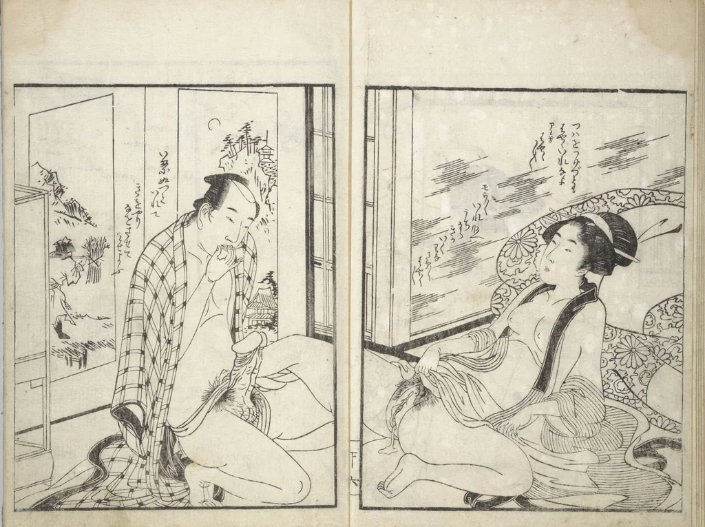 An illustration from Picture Book of the Hitachi Obi (Enpon futahashira) : [volume 3], 1803, leaf 8