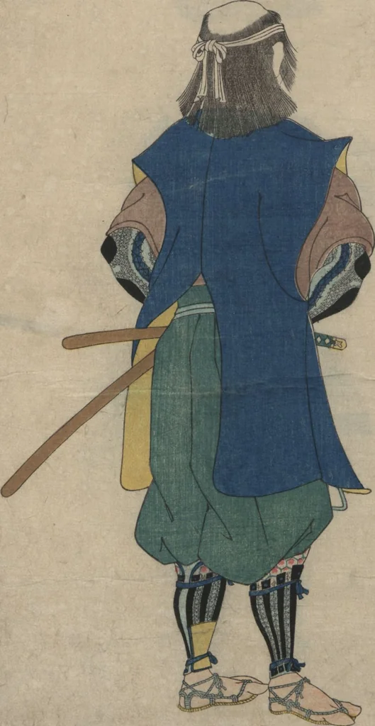 An illustration from Illustrations Showing the Wearing of Arms and Armor (Katchū chakuyōzu 甲冑著用図), 1848, leaf 10