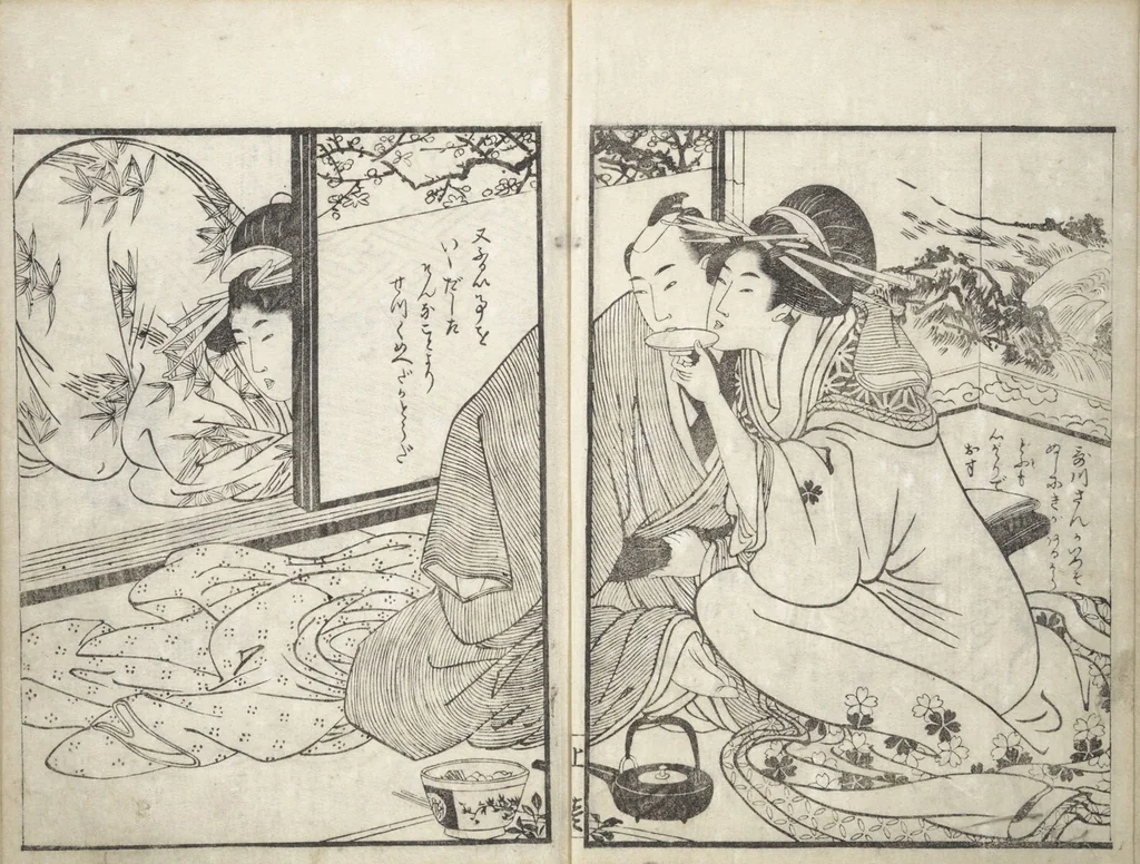 An illustration from Picture Book of the Hitachi Obi (Enpon futahashira) : [volume 1], 1803, leaf 4