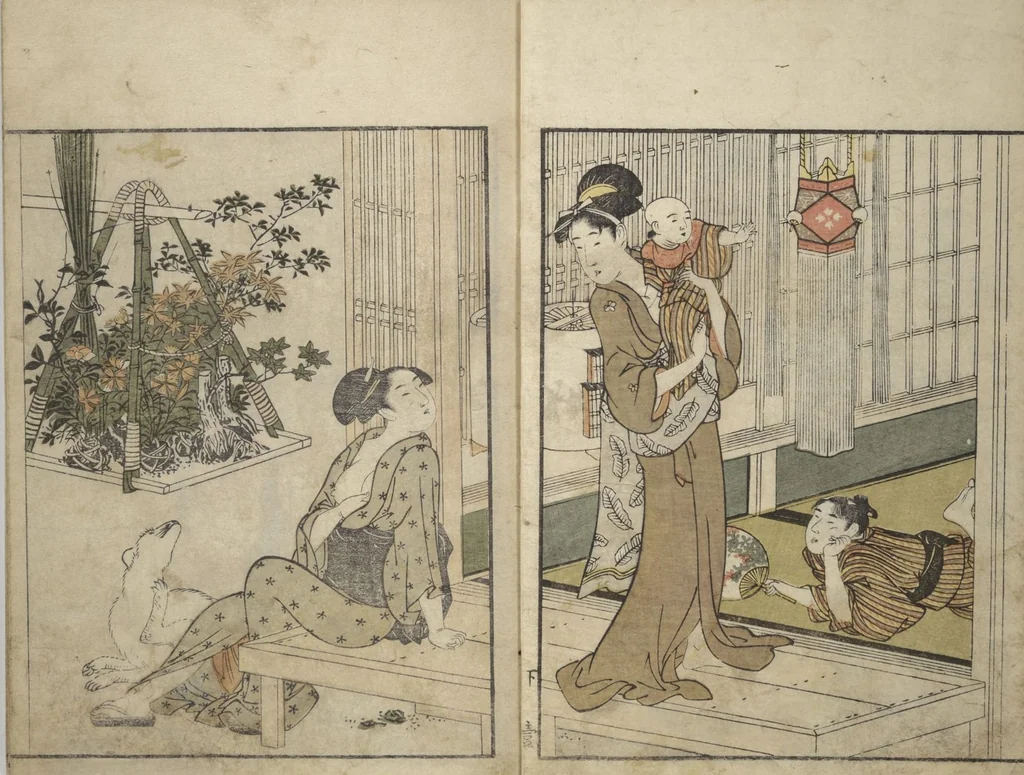 An illustration from Picture Book on Flowers of the Four Seasons (Ehon shiki no hana) : [volume 2], 1801, leaf 3