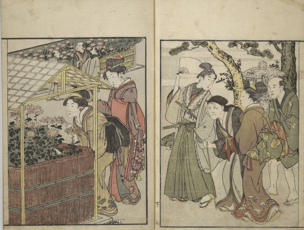 An illustration from Picture Book on Flowers of the Four Seasons (Ehon shiki no hana) : [volume 2], 1801, leaf 5