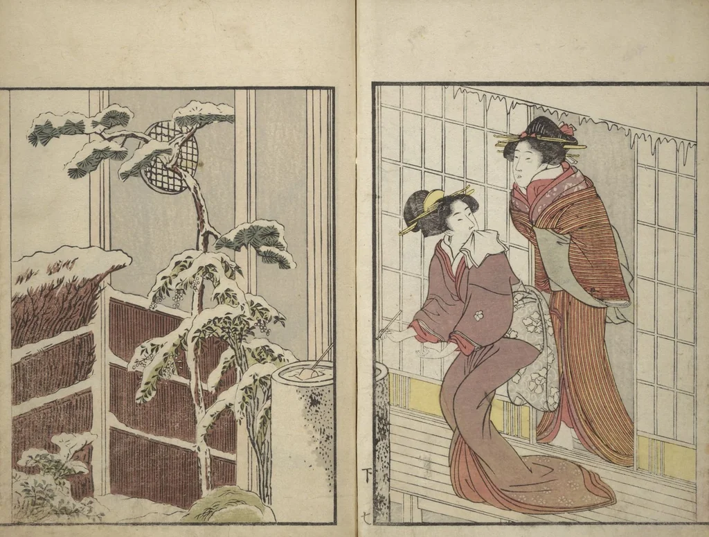 An illustration from Picture Book on Flowers of the Four Seasons (Ehon shiki no hana) : [volume 2], 1801, leaf 9